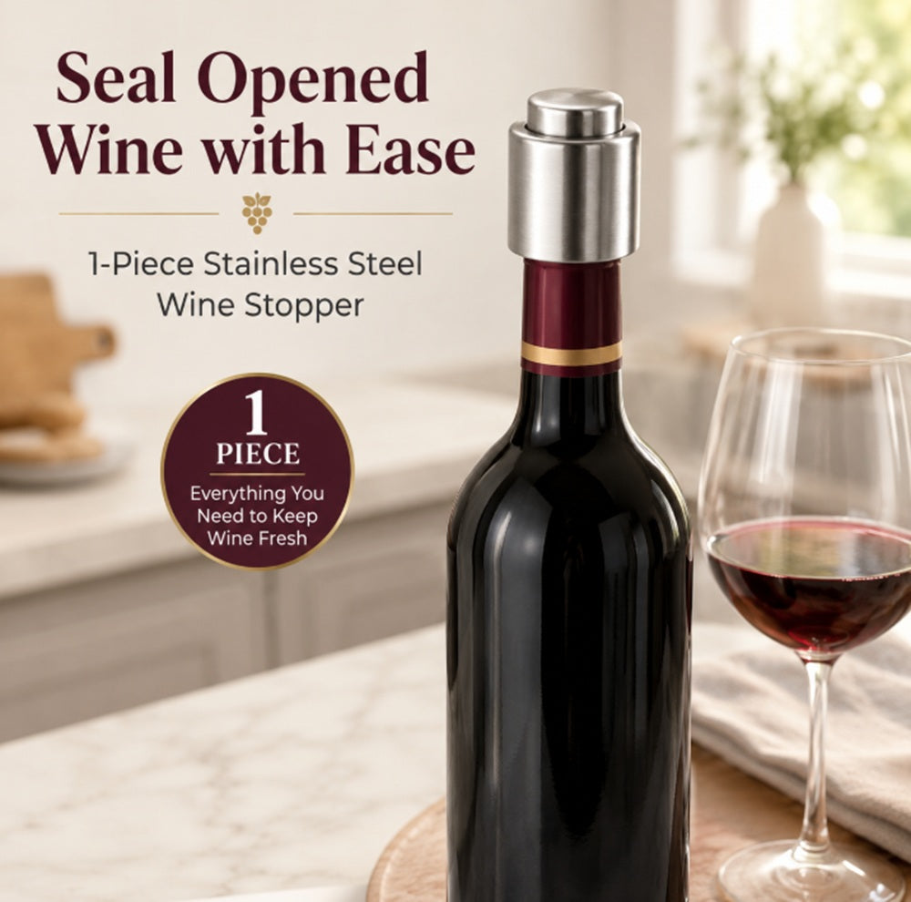 Vacuum Wine Bottle Stopper & Freshness Preserver | TIKA