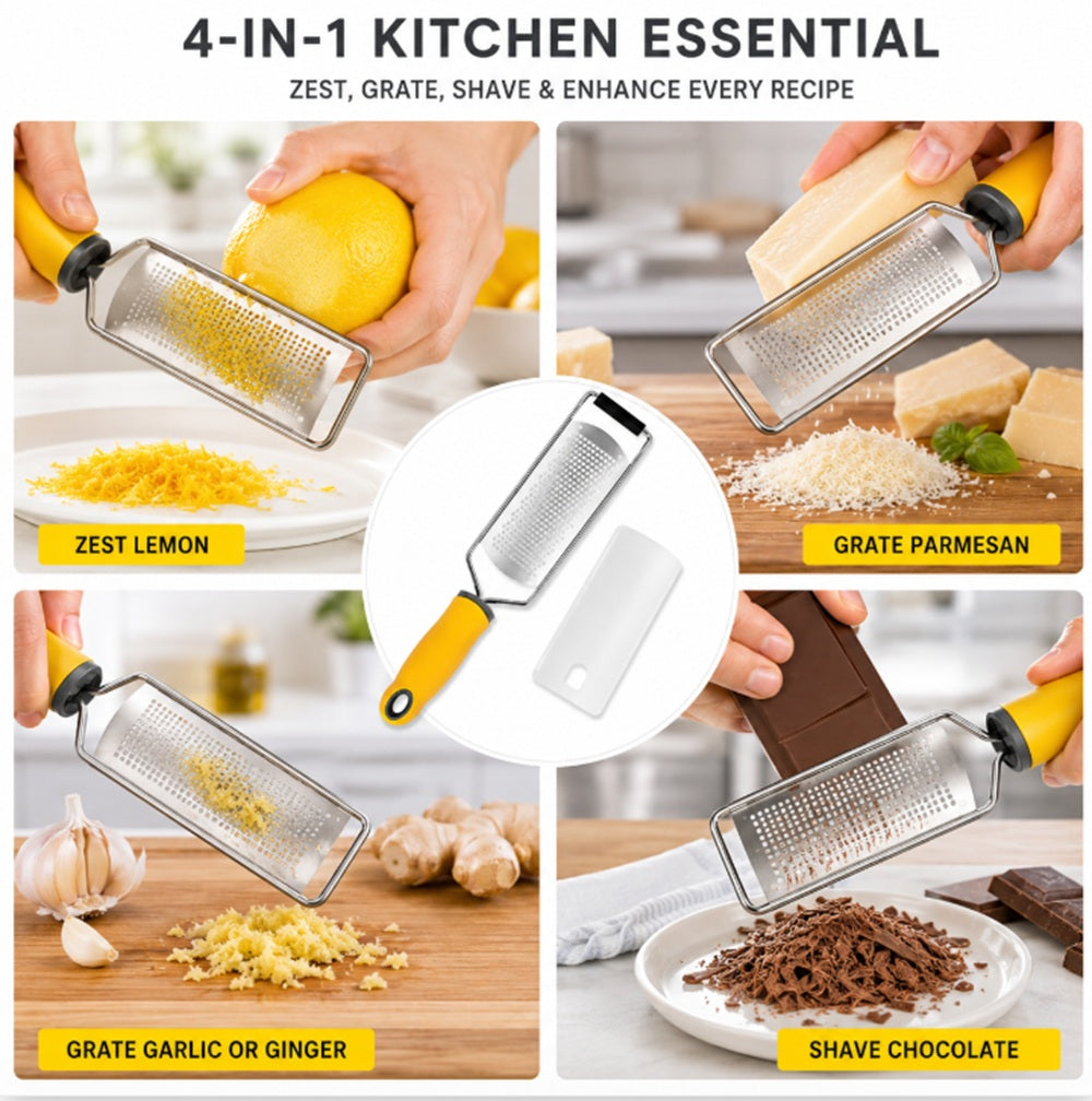 Stainless Steel Lemon Zester & Fine Cheese Grater | TIKA