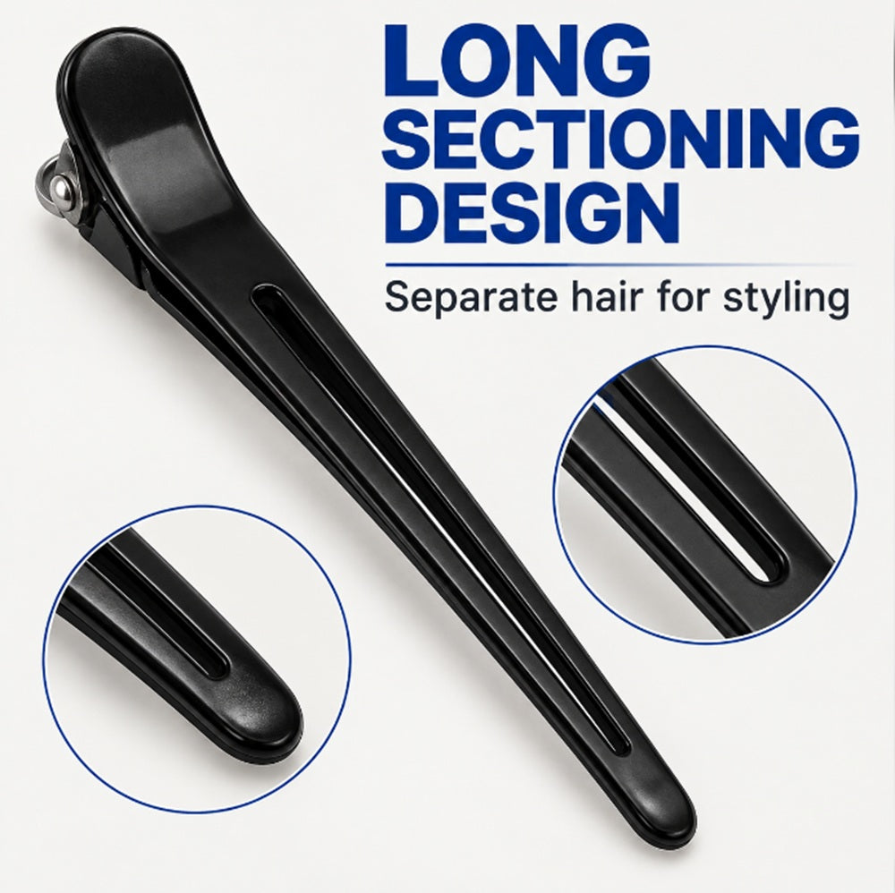 12-Pack Non-Slip Alligator Hair Sectioning Clips | TIKA