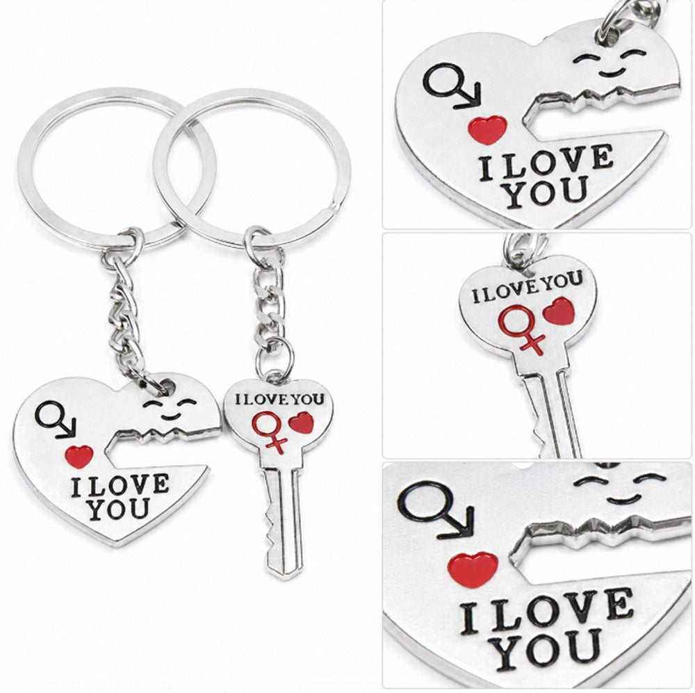 Matching Heart Couple Keychain Set | TIKA