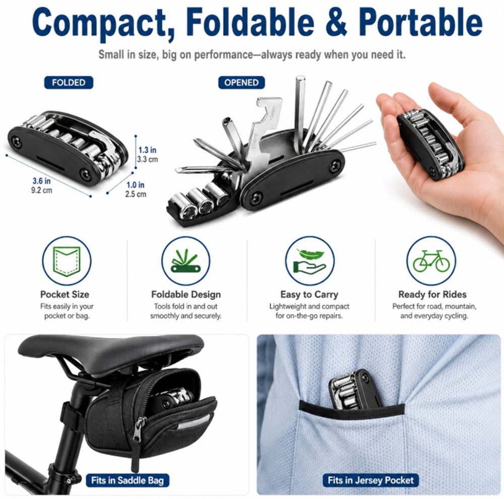 16-in-1 Compact Bicycle Repair Multi-Tool | TIKA