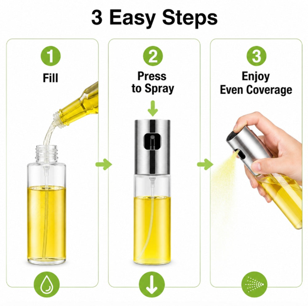 Stainless Steel Olive Oil Sprayer Mister for Cooking & BBQ | TIKA