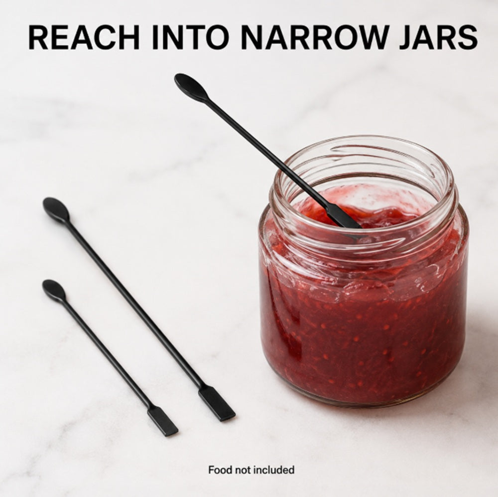 3-Piece Silicone Jar & Bottle Scraper Spatula Set | TIKA