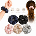 5-Pack Soft Satin Hair Scrunchies | TIKA