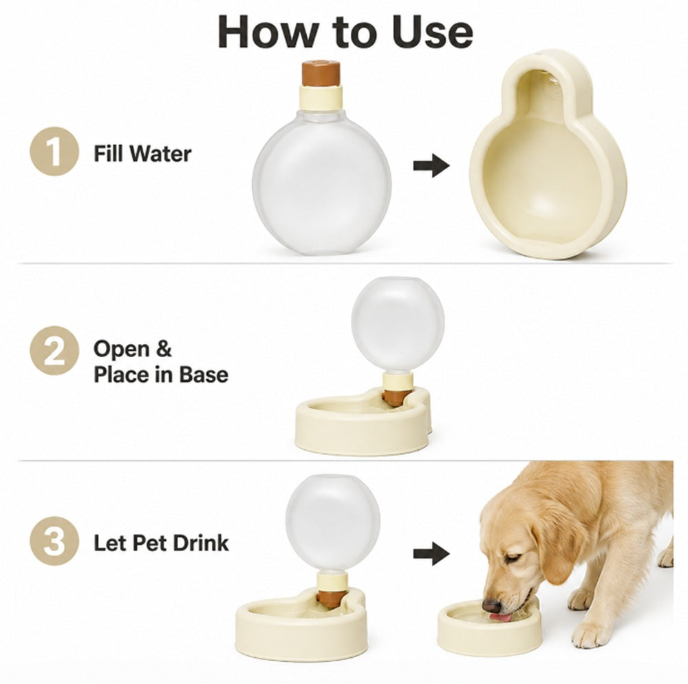 500ml Foldable Dog Water Bottle | TIKA
