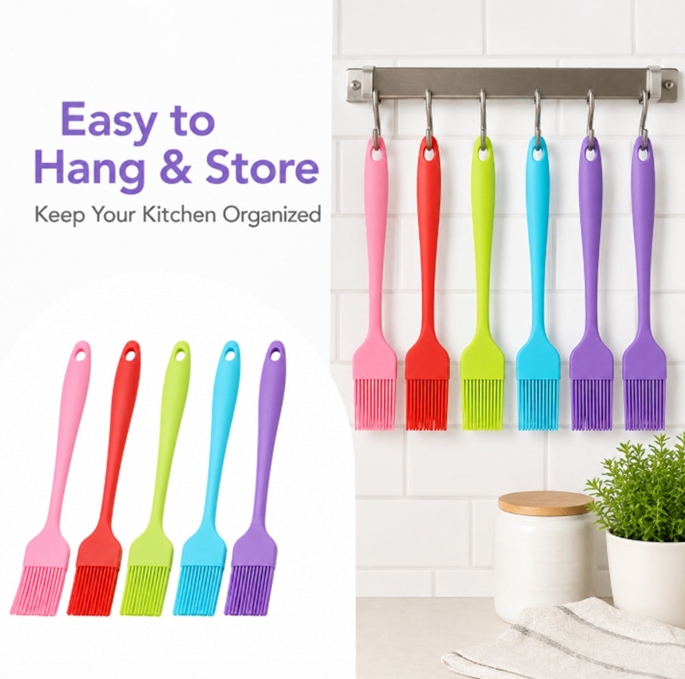 5-Piece Silicone Basting Brush Set for BBQ & Baking | TIKA