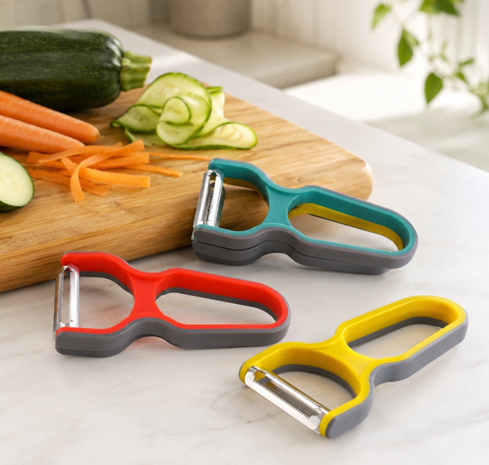 Vegetable & Fruit Peeler Set, 3 Pack, Stainless Steel Swivel Blades – TIKA