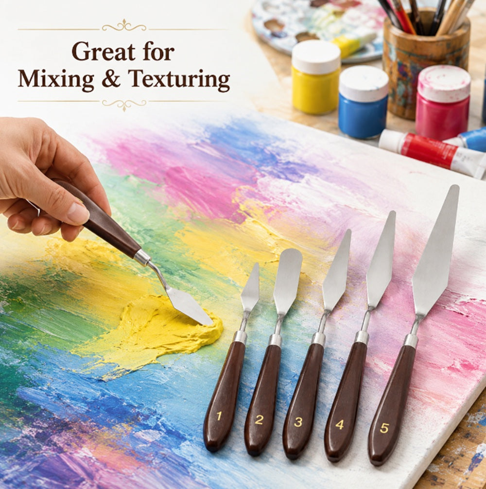 5-Piece Stainless Steel Painting Palette Knife Set | TIKA