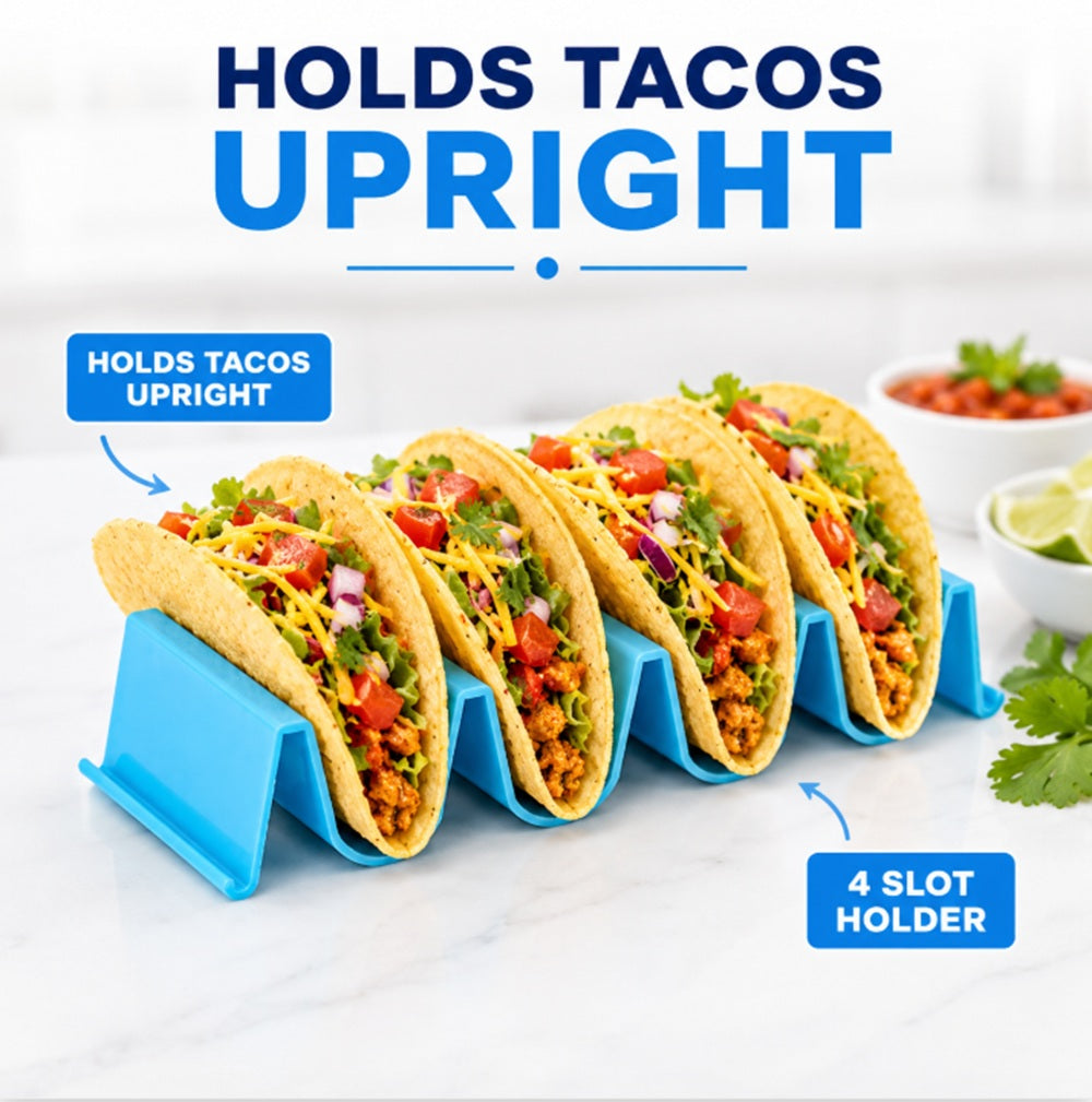 4-Pack BPA-Free Plastic Wave Taco Holders | TIKA