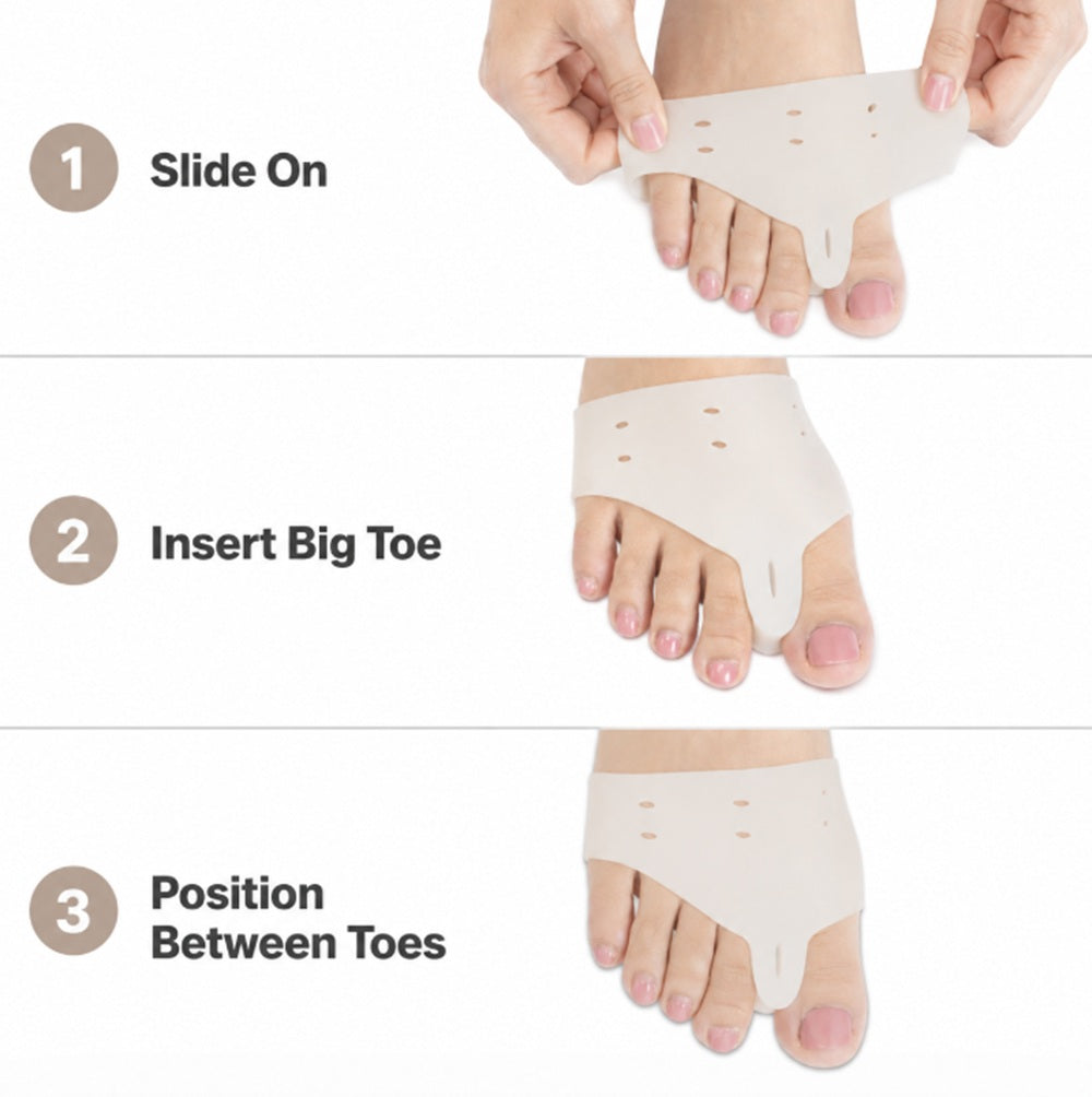 1-Pair Silicone Gel Big Toe Spacers | TIKA