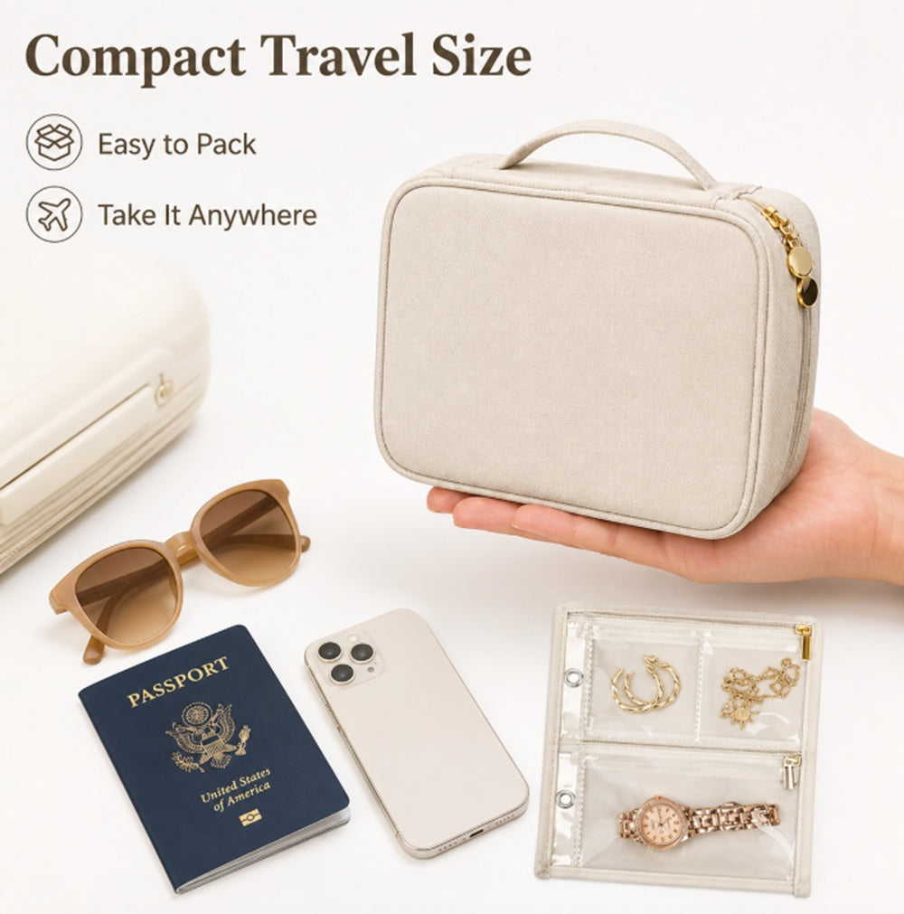 Travel Jewelry Organizer Binder with Clear Zippered Pages | TIKA