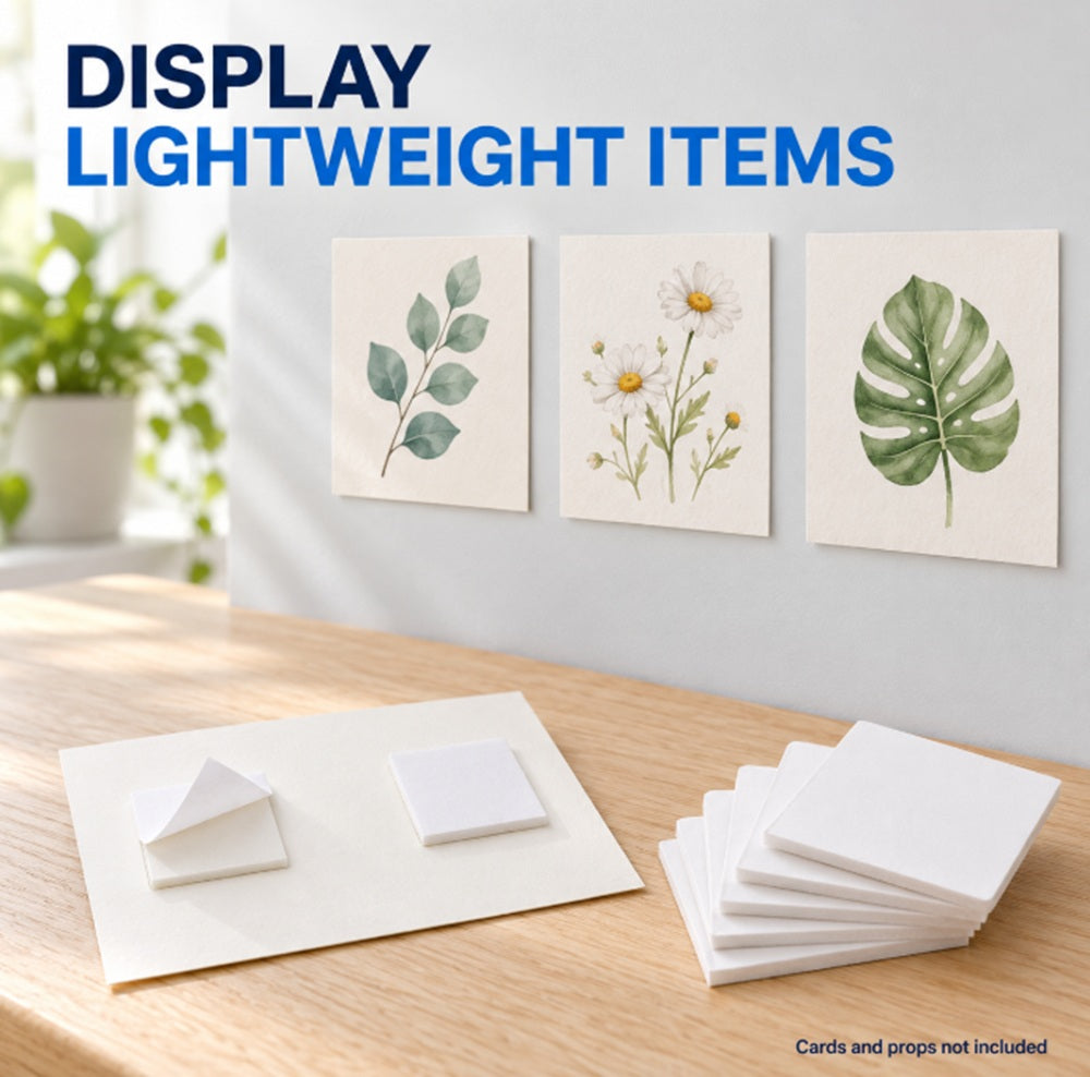50-Pack White Double-Sided Foam Mounting Pads | TIKA