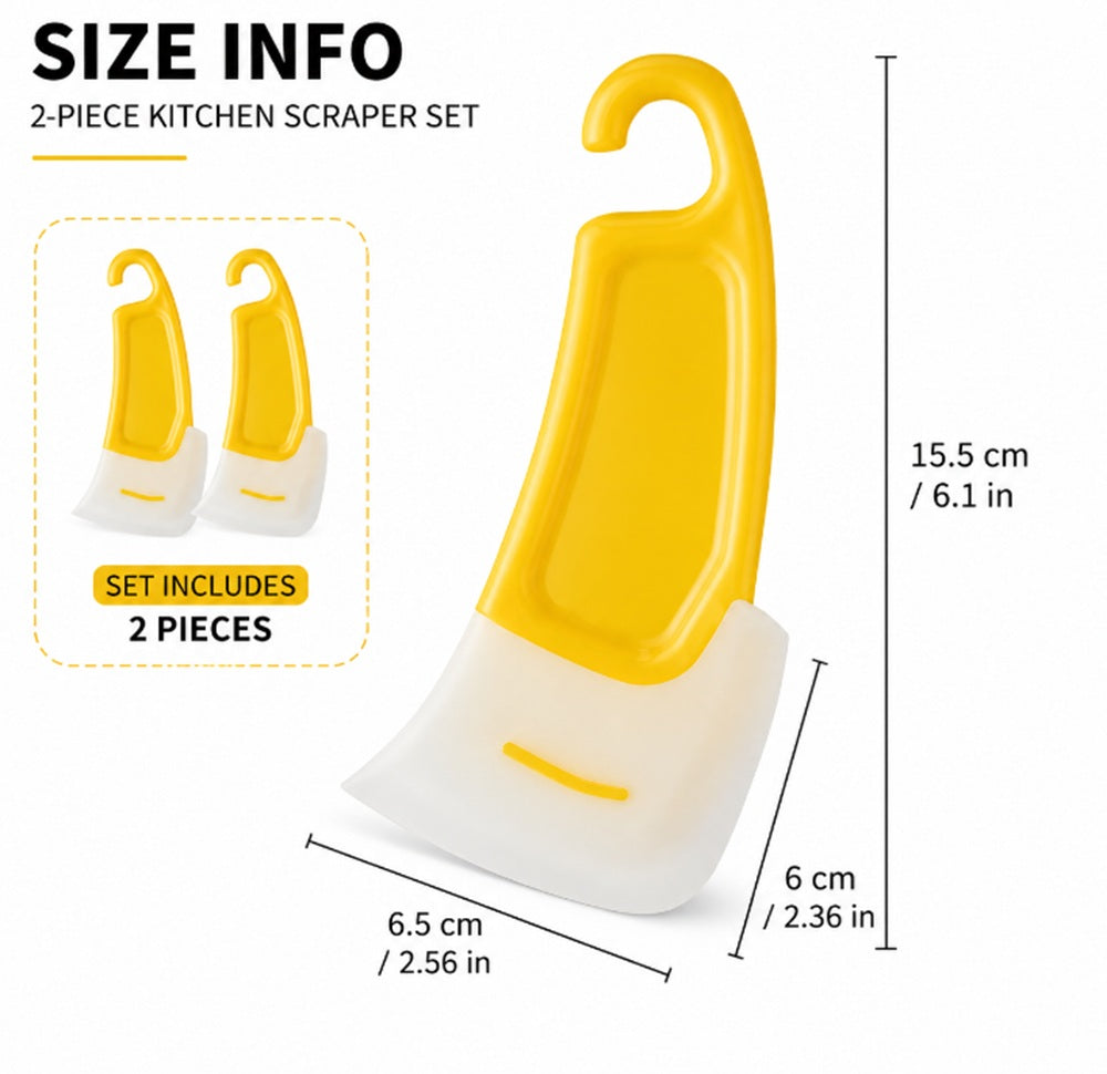 2-Pack Silicone Pot Scrapers for Cookware | TIKA