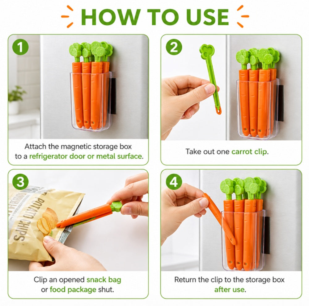 10-Pack Magnetic Food Bag Clips | TIKA