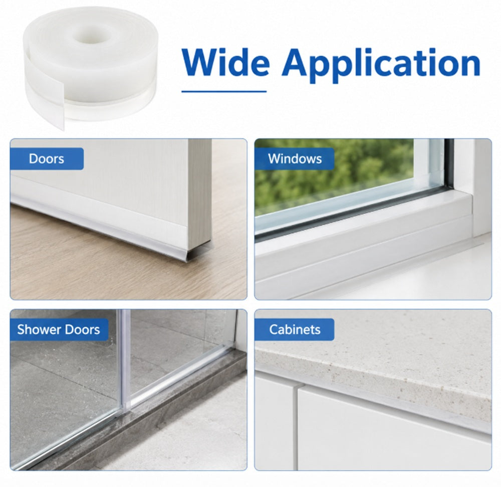 5m Silicone Door & Window Weather Seal Strip | TIKA