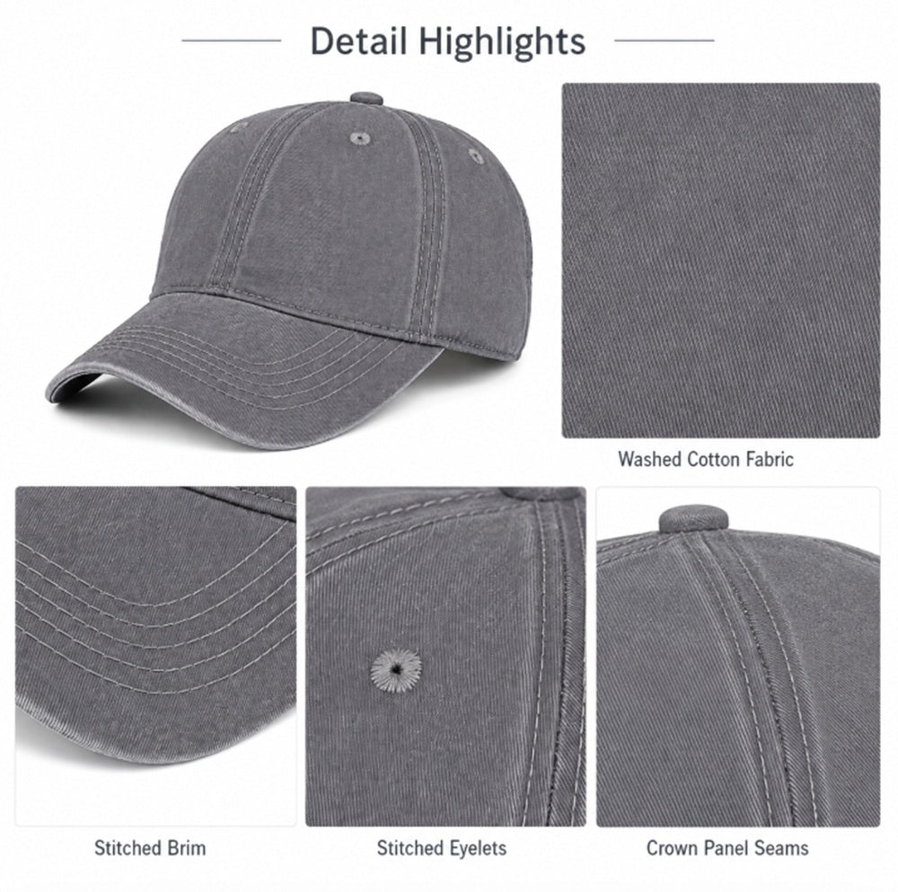 Vintage Style Adjustable Cotton Baseball Cap | TIKA