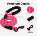 5ft Reflective Nylon Rope Dog Leash with Padded Handle | TIKA