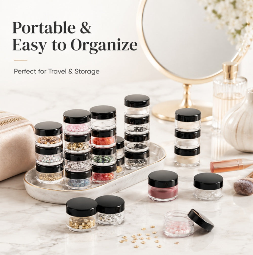 50-Pack 5ml Empty Cosmetic Sample Jars | TIKA