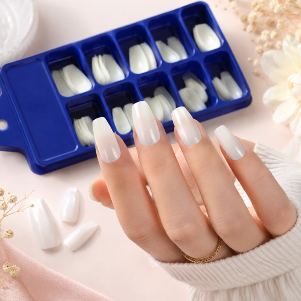 100-Pack French Half-Cover Nail Tips | TIKA