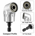 105° Angled Screwdriver Adapter, 1/4-Inch Hex | TIKA