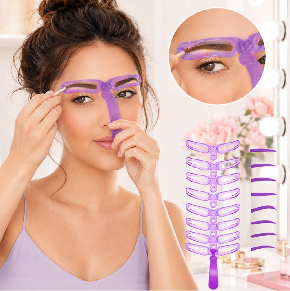 8-Style Reusable Eyebrow Stencil Kit | TIKA