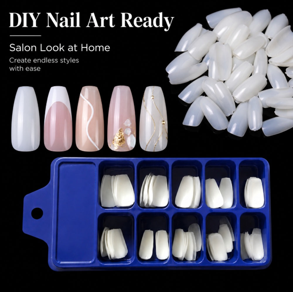 100-Pack French Half-Cover Nail Tips | TIKA