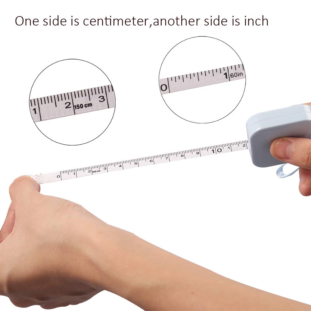 2-Pack Retractable Measuring Tapes, 60 in / 150 cm | TIKA