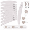 10-Pack Dual-Sided Nail Files, 100/180 Grit | TIKA
