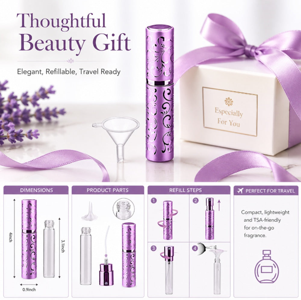 10ml Refillable Travel Perfume Atomizer with Funnel | TIKA