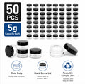 50-Pack 5ml Empty Cosmetic Sample Jars | TIKA