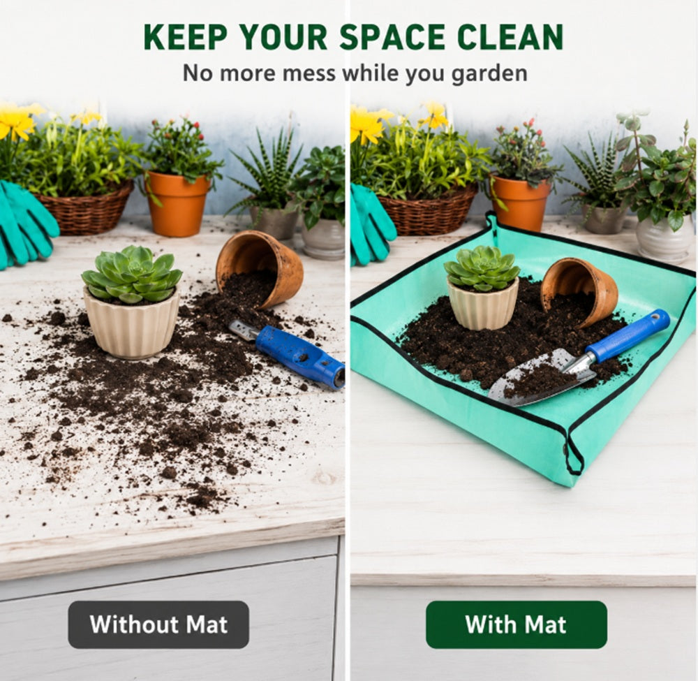 39in Foldable Waterproof Plant Repotting Mat | TIKA
