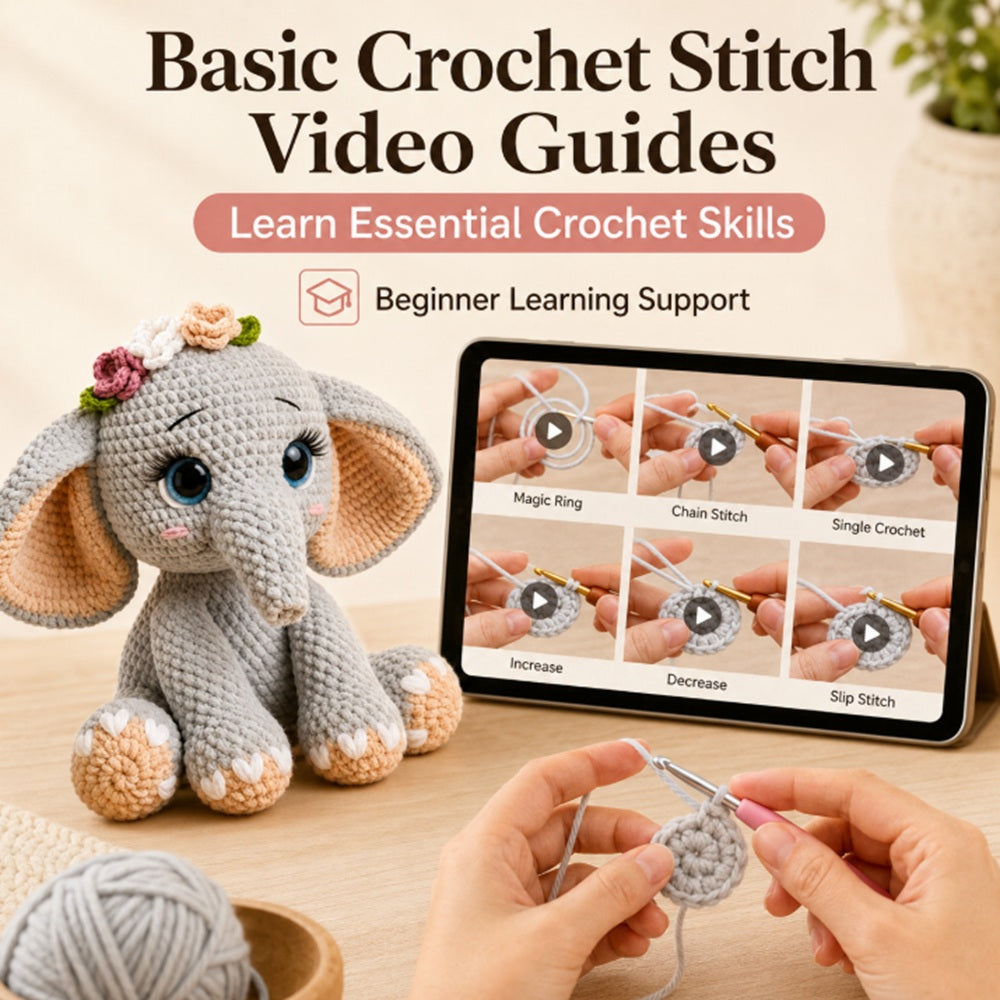 Elephant Crochet Kit for Beginners & Adults | TIKA