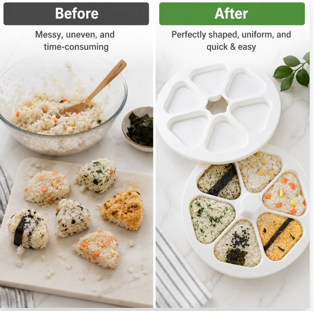 6-in-1 Triangle Onigiri & Rice Ball Mold Set | TIKA
