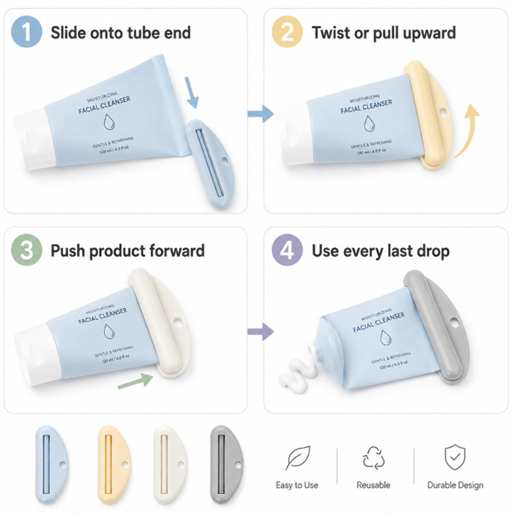 4-Pack Roller Toothpaste Tube Squeezers | TIKA