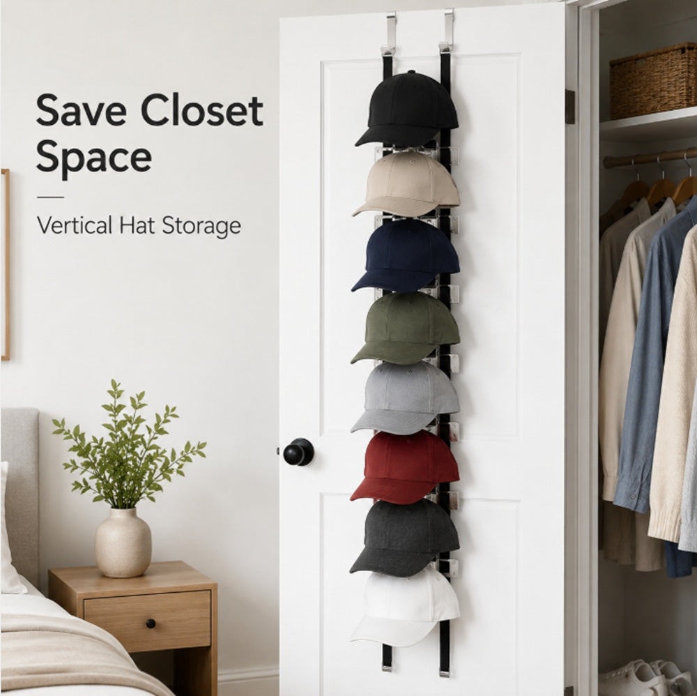 20-Hook Wall & Door Hat Rack Organizer | TIKA