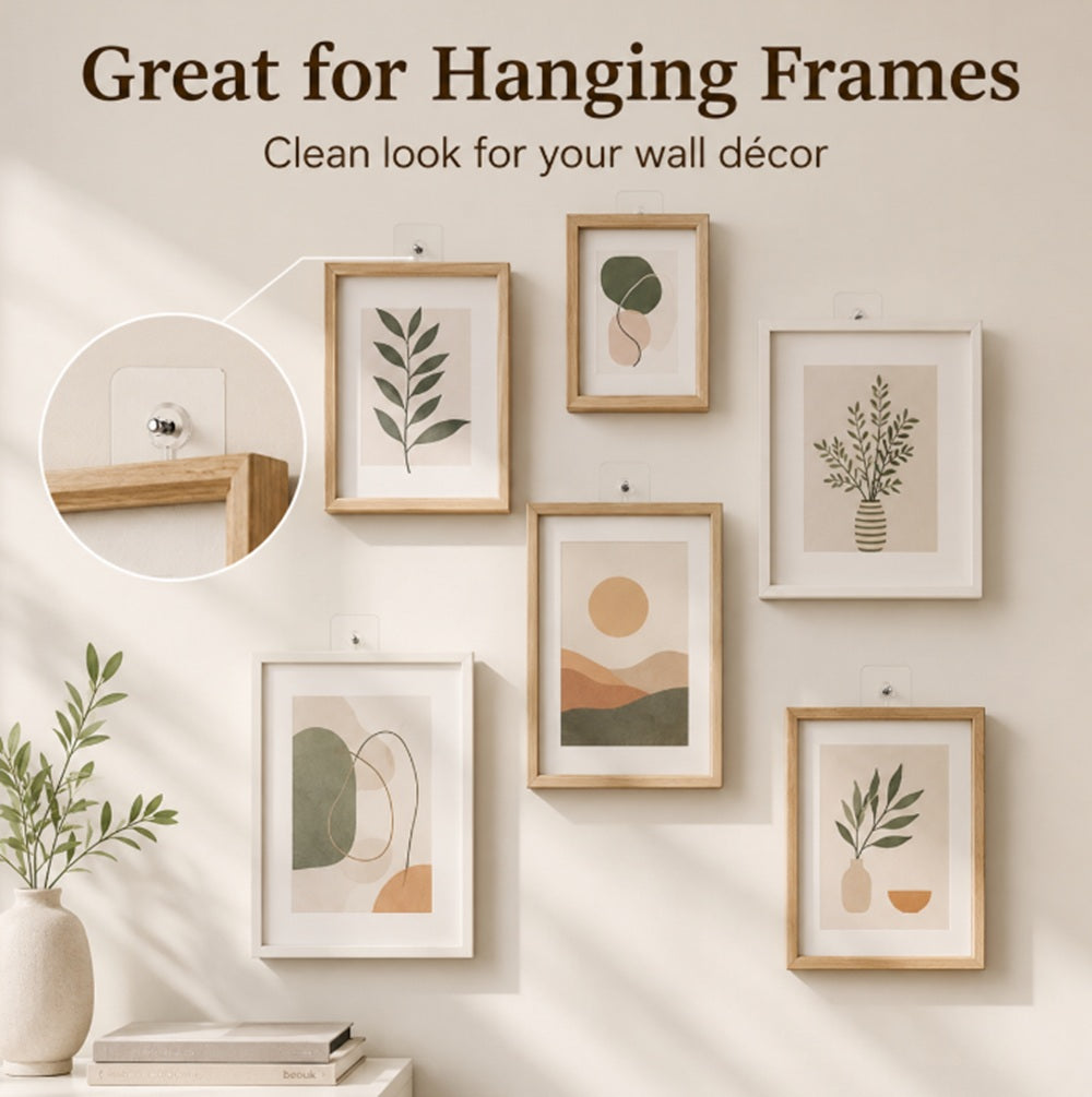 30-Pack Self-Adhesive No-Drill Wall Hooks | TIKA