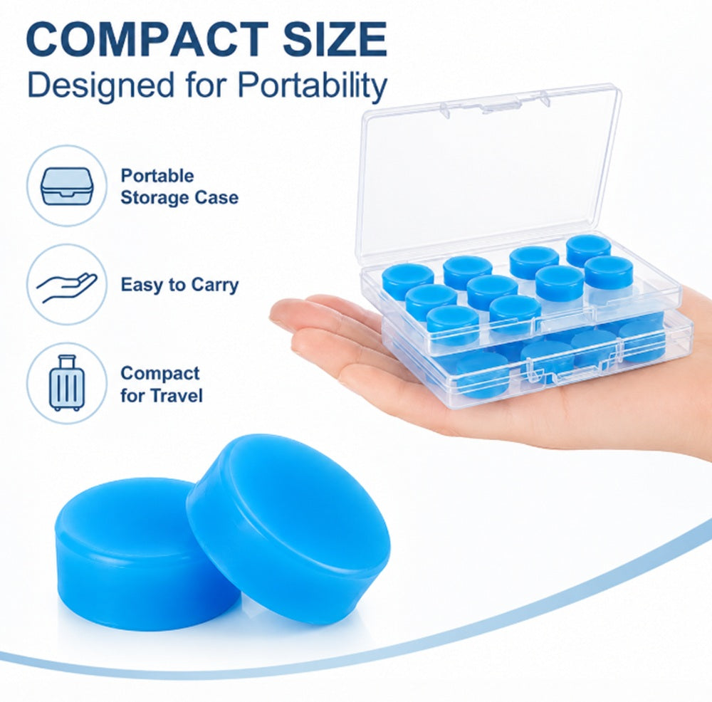 16-Piece Reusable Silicone Earplug Set | TIKA