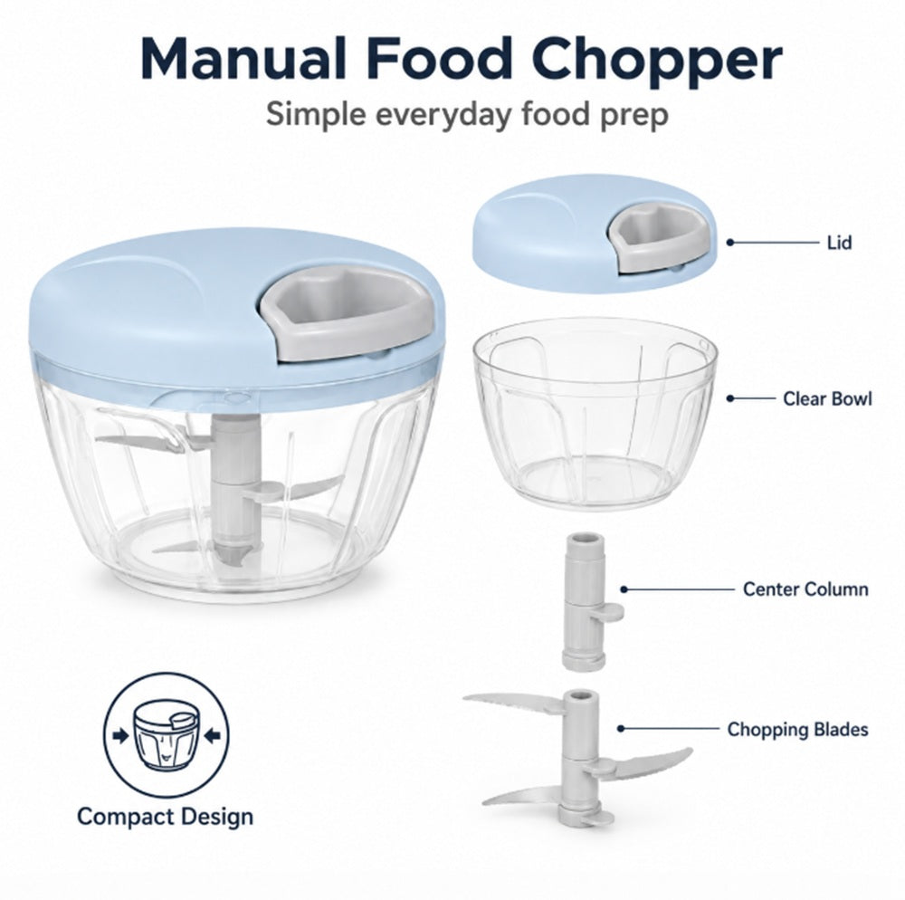 Hand-Pull Manual Food Chopper for Onion & Garlic | TIKA