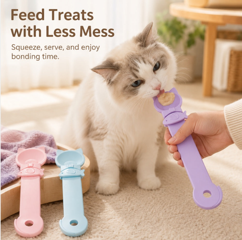 3-Pack Cat Treat Spoon Dispensers | TIKA
