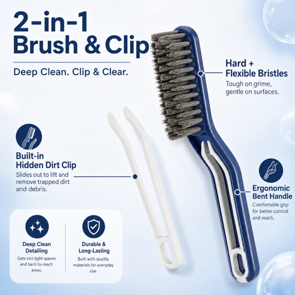 2-in-1 Floor Seam & Grout Crevice Cleaning Brush | TIKA