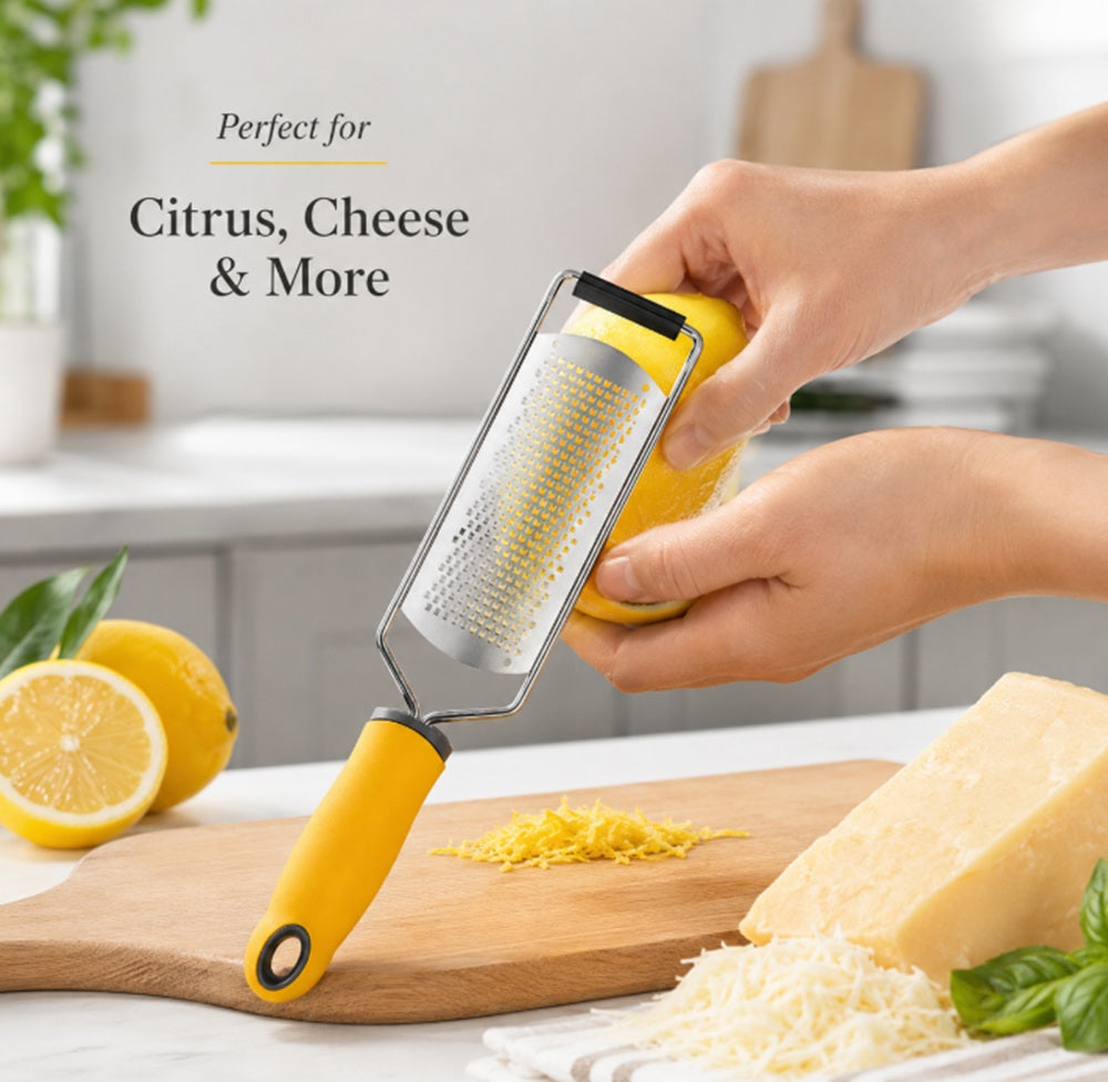 Stainless Steel Lemon Zester & Fine Cheese Grater | TIKA