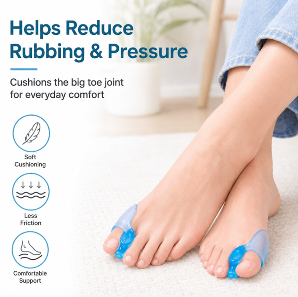 1-Pair Silicone Gel Big Toe Separators | TIKA