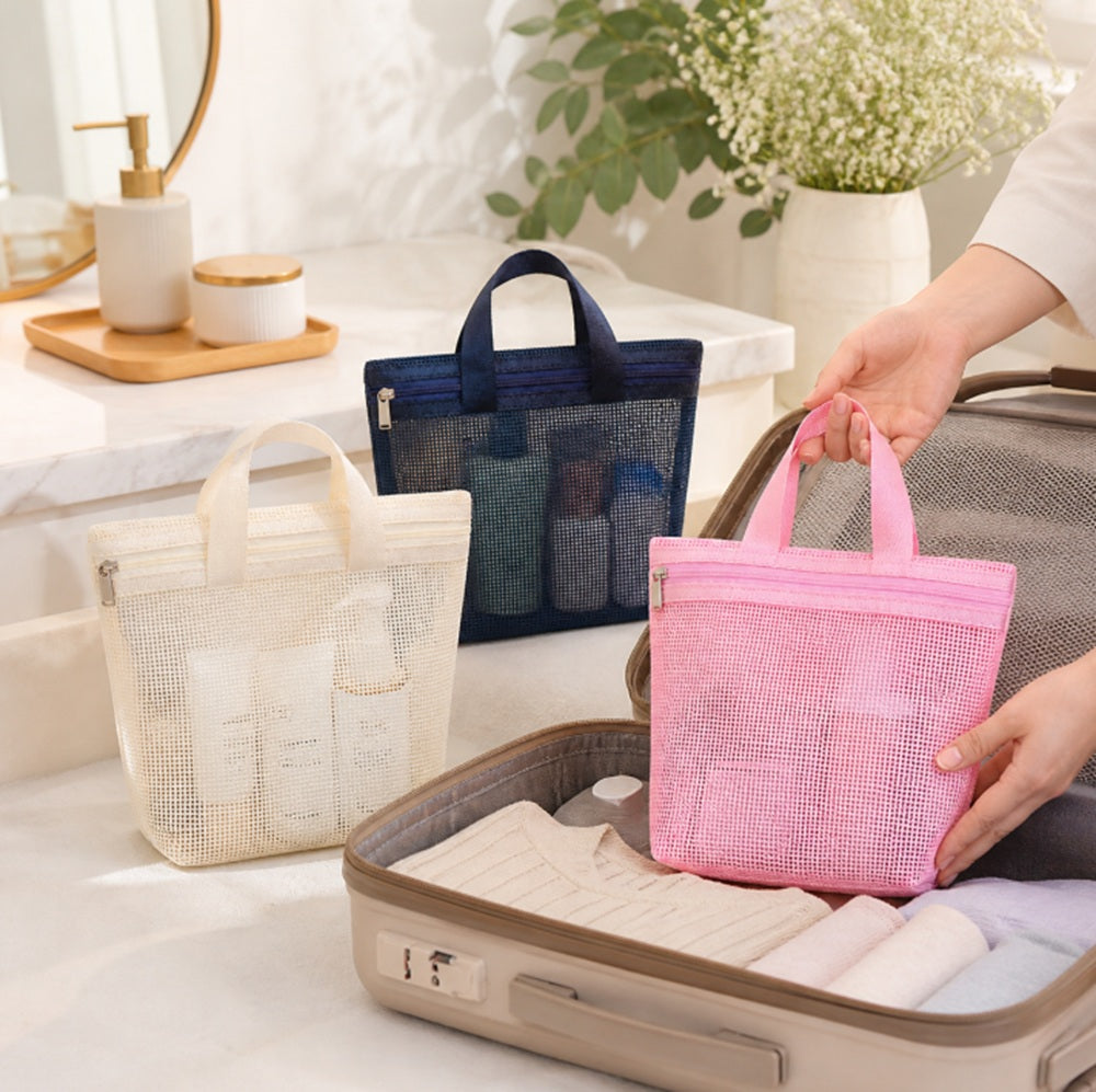 3-Pack Hanging Mesh Shower Caddy Bags | TIKA