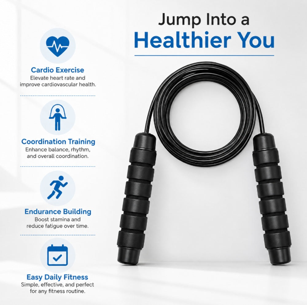 Adjustable Speed Jump Rope for Fitness & Boxing | TIKA