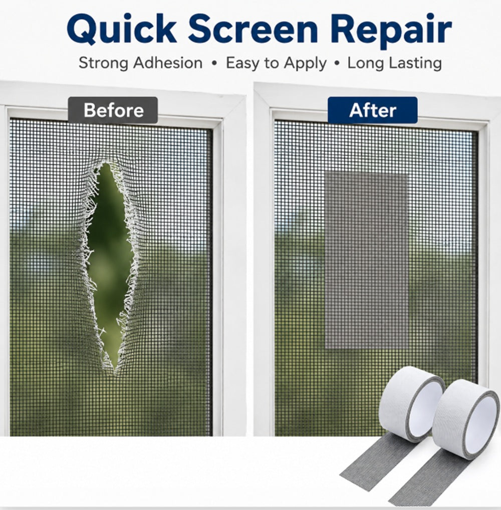2-Pack Self-Adhesive Fiberglass Screen Repair Tape | TIKA
