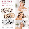 3-Pack Soft Microfiber Bow Spa Headbands for Women | TIKA