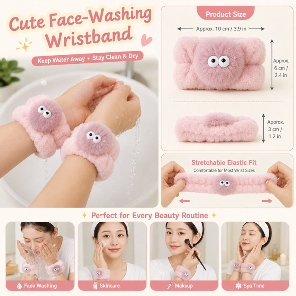 5-Pair Microfiber Face Wash Wristbands | TIKA