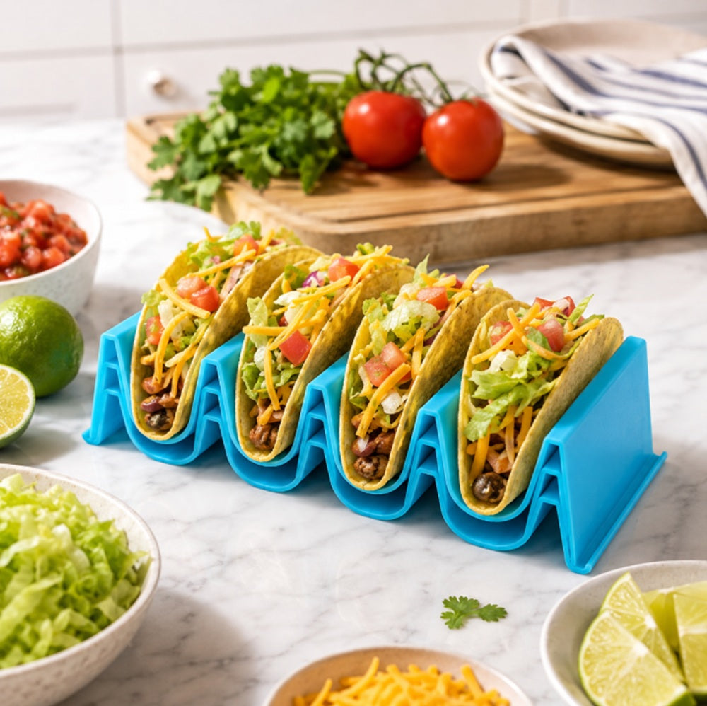 4-Pack BPA-Free Plastic Wave Taco Holders | TIKA