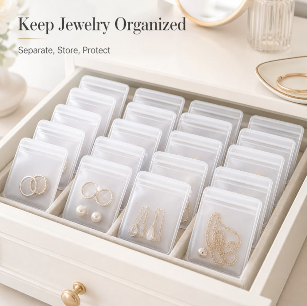 100-Pack Clear PVC Coin Storage Bags, 5 × 7cm | TIKA