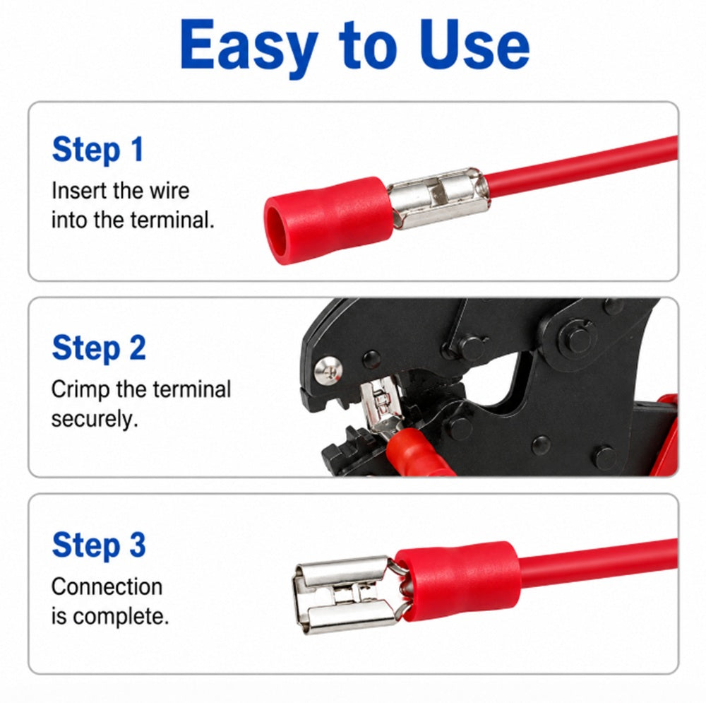 280-Piece Insulated Spade Crimp Terminal Kit | TIKA